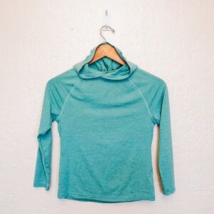 Patagonia Capilene Kids Teal Hoodie | Base Layer + Sun Shirt
